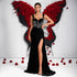 Black Velvet Spaghetti Straps Evening Dress Heavy Industry Colorful Crystals Beaded Waist Tight Slit Slim Fitting Cocktail Dress by Ragazza