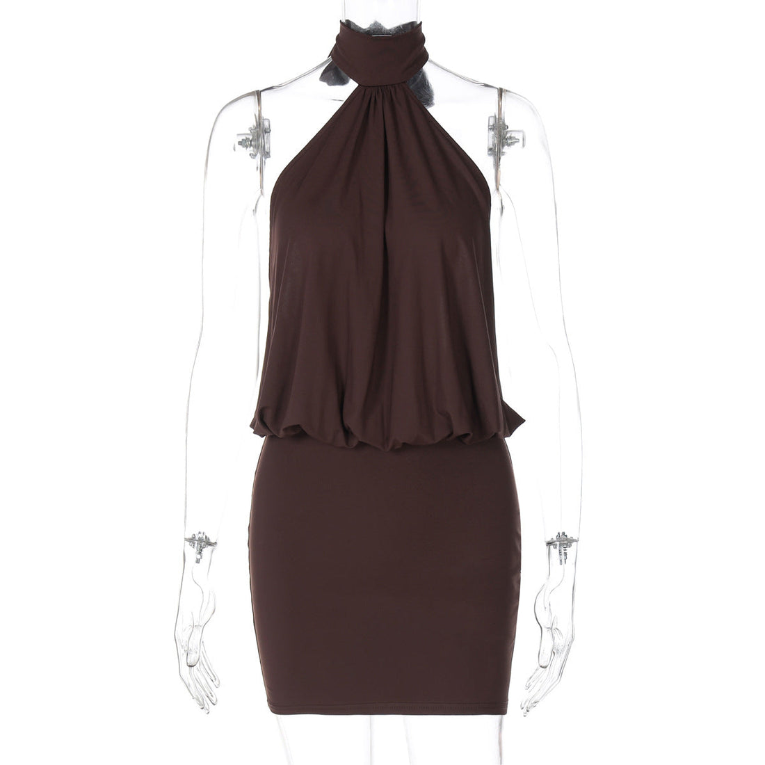 Women Clothing Summer Sleeveless Halter Bandage Sexy Backless Skinny Sheath Dress by Ragazza
