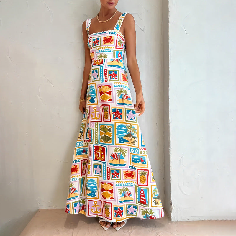 Personalized Graffiti Strap Tube Top Lace Dress Women by Ragazza