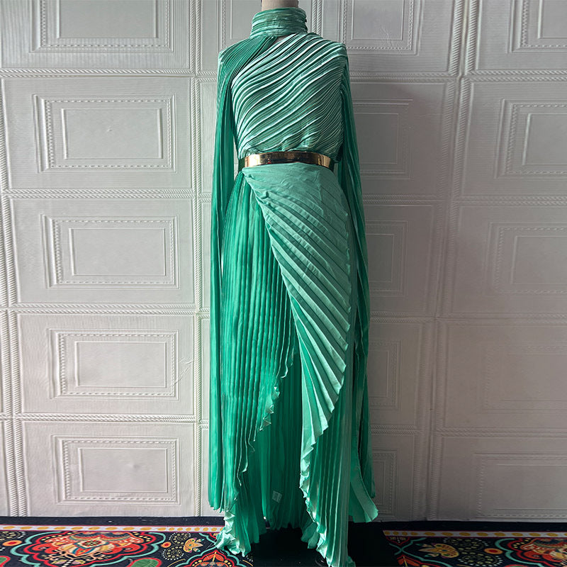 Summer Long Shawl Split Graceful Formal Dress Belt Dress by Ragazza