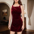 Vintage Velvet Dress Women&