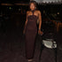 Solid Color Women Curve Slim Hip Dress Halter Bandeau Sexy Elegant Dress by Ragazza