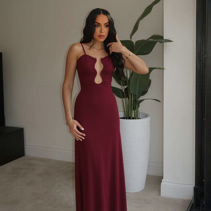 Women Clothing Sexy Cutout Slim Fit Backless Camisole Dress for Women by Ragazza