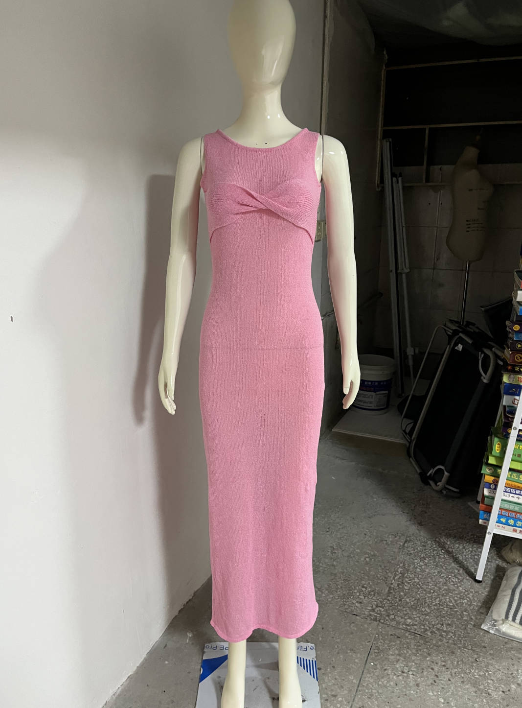 Sleeveless Tight Dress Women round Neck Knitted Solid Color Beach Summer Dress Women Clothing by Ragazza