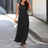 Sexy Sleeveless Dress Solid Color Mid Length Slim Strap Vest Dress by Ragazza