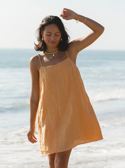 Strap Dress Summer Office Casual Lazy Strap Short Dress  DestGlow