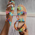 Southeast Asian Colorful Flat Sandals Women Outer Wear Ethnic Butterfly Toe Covering Beach Slippers  DestGlow