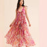 Spring Summer Women Clothing Bohemian Retro Stitching Maxi Dress by Ragazza
