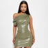 Crossbody Sheath Dress Women Clothing Sexy Nightclub Dress by Ragazza