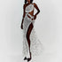Spring Summer Sequined Sloping Shoulder Dress Holiday Sexy Loose Women Dress  DestGlow