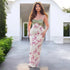 Summer Women Printed Lace Stitching Sexy Slim Hip Spaghetti Straps Dress by Ragazza