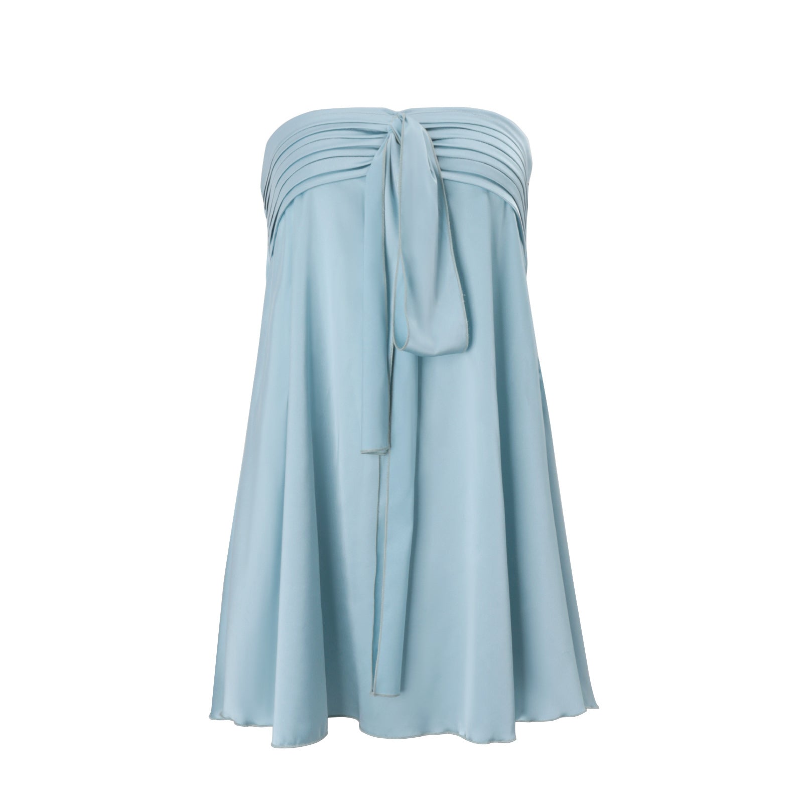 Women Clothing Spring Sexy Street Satin Tube Top Strap Solid Color Sleeveless Dress by Ragazza