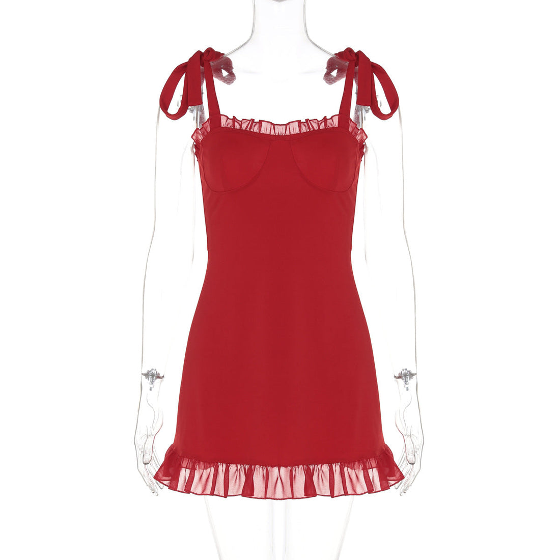 Women Clothing Summer Sexy Low Cut off Neck Strap Slim Fit Waist Controlled Slimming Dress by Ragazza