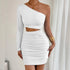 Women Clothing Autumn Sexy Shoulder Hollow Out Cutout Slim Sheath Sexy Dress by Ragazza
