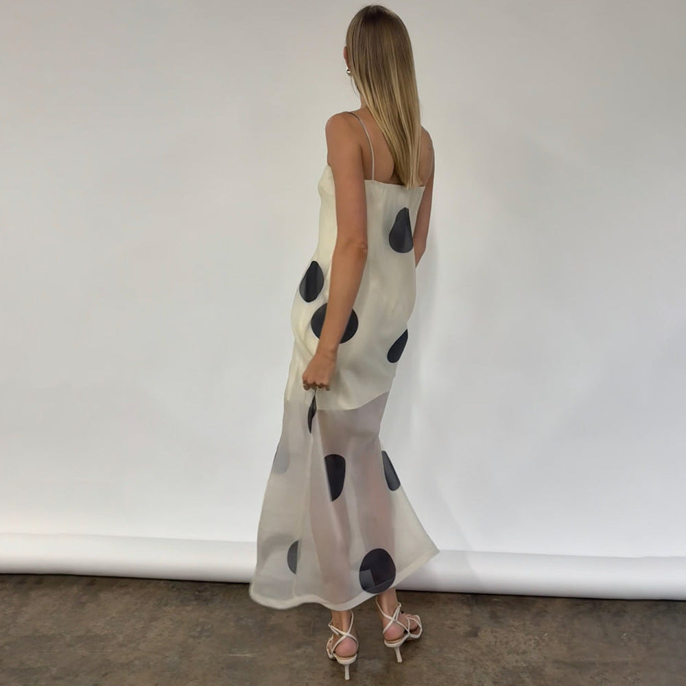 Elegant Women Slim Dress Sexy Backless Spaghetti Straps Maxi Dress by Ragazza
