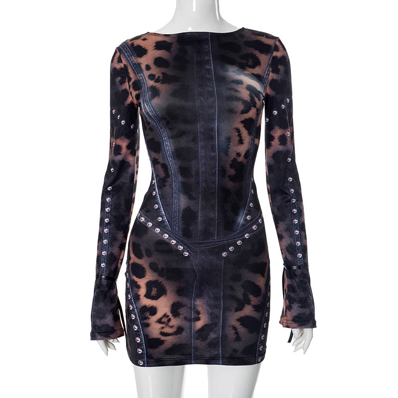 Women Clothing Positioning Printing Slim Fit Long Sleeve Narrow Short by Ragazza