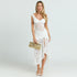 Summer Sexy Lace Hollow Out Cutout out Stitching Spaghetti Straps Slimming Split Dress by Ragazza