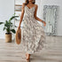 Summer Strap Backless Lace up Dress Striped Design Waist Slimming Vacation Dress  DestGlow