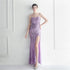 Positioning Floral Sequin Sexy Strap Tube Top Nightclub Dress Dinner Star Evening Dress by Ragazza