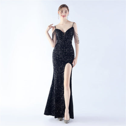 Velvet Bottom Handmade Sequin Craft Beads Sequ Dress by Ragazza
