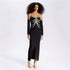 Heavy Industry Beads Rhinestone off-Shoulder Bandage One Piece Dress Party Dinner Tube Top Split Dress by Ragazza