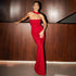 Summer Women Clothing Side Slit Bandage Elastic Long Tube Top Tight Halter Dress by Ragazza