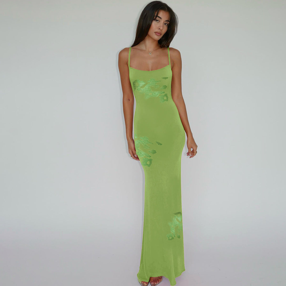 Summer Women Dress Vacation Elegant Slim Print Design Strap Dress for Women by Ragazza