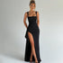 Women Evening Dress Maxi Dress Summer Sexy Strap Backless High Slit Dress by Ragazza