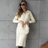 Turtleneck Half Zipper Woolen Dress Women Autumn Winter Loose Inner Wear Base Knitting Dress by Ragazza