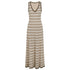Summer Socialite Internet Celebrity Quality Fashionable Knitted Sleeveless Stretch Striped Dress  DestGlow