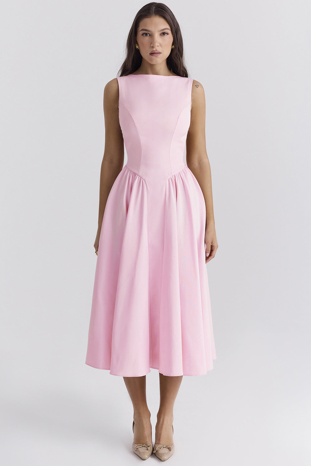 Summer Women Sexy Elegant Backless Solid Color Backless Dress Women by Ragazza