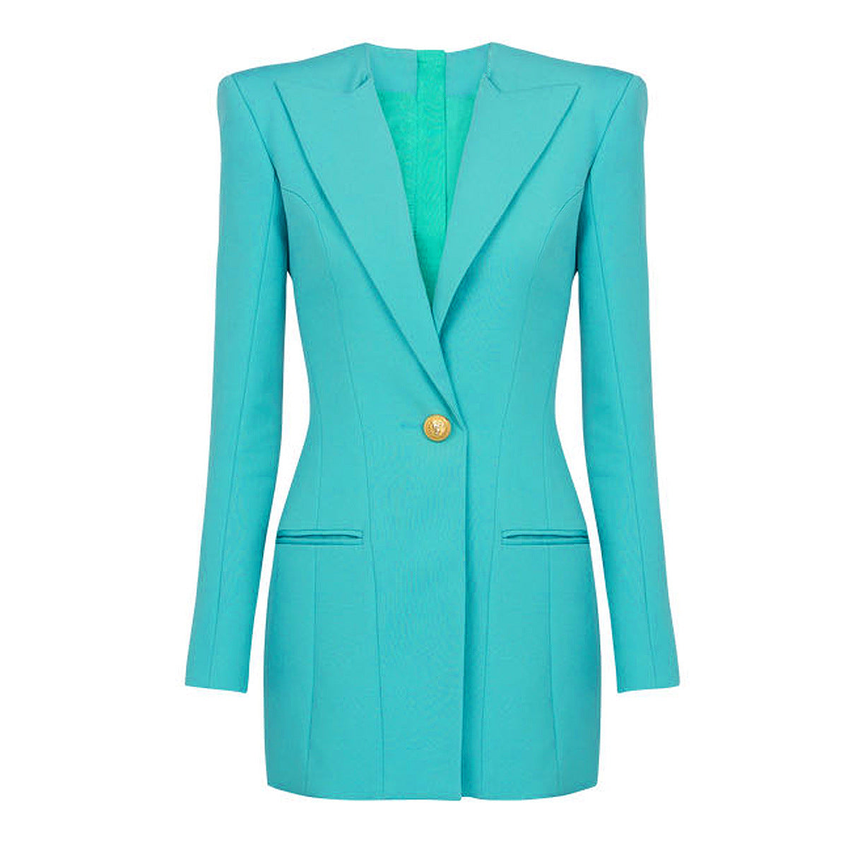 Spring Autumn High Solid Color Long Sleeve Slim Fit Office Ladies Business Dress Women by Ragazza