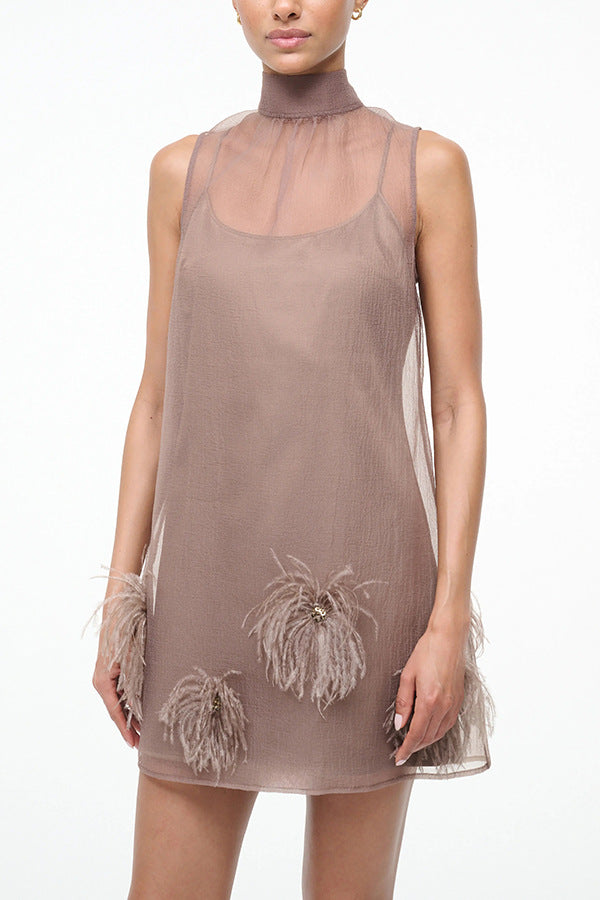 Spring Autumn Lace up Sleeveless Dress Party Casual Zipper Women Dress by Ragazza
