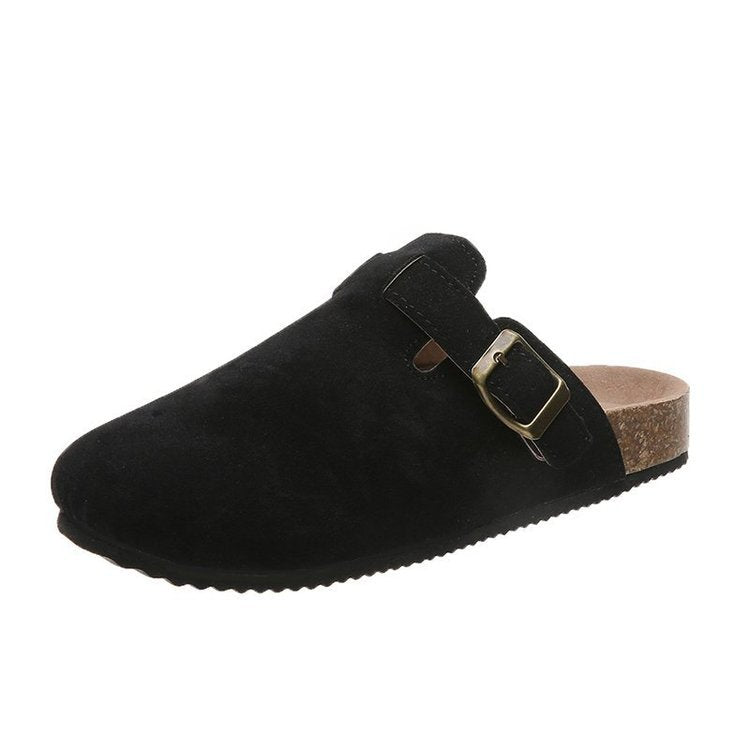 Closed Toe Slippers Women Couple Flip Flops Roman Shoes Casual Semi Slippers Lazy Shoes Tide  DestGlow