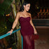 Mesh Stitching Dress Summer Women Clothing Split Sexy Bandeau Slim Fit Women Dress by Ragazza