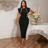 Crew Neck Dress Cocktail High Waist Slim Fit Slit Elegant Evening Dress Party Dress  DestGlow