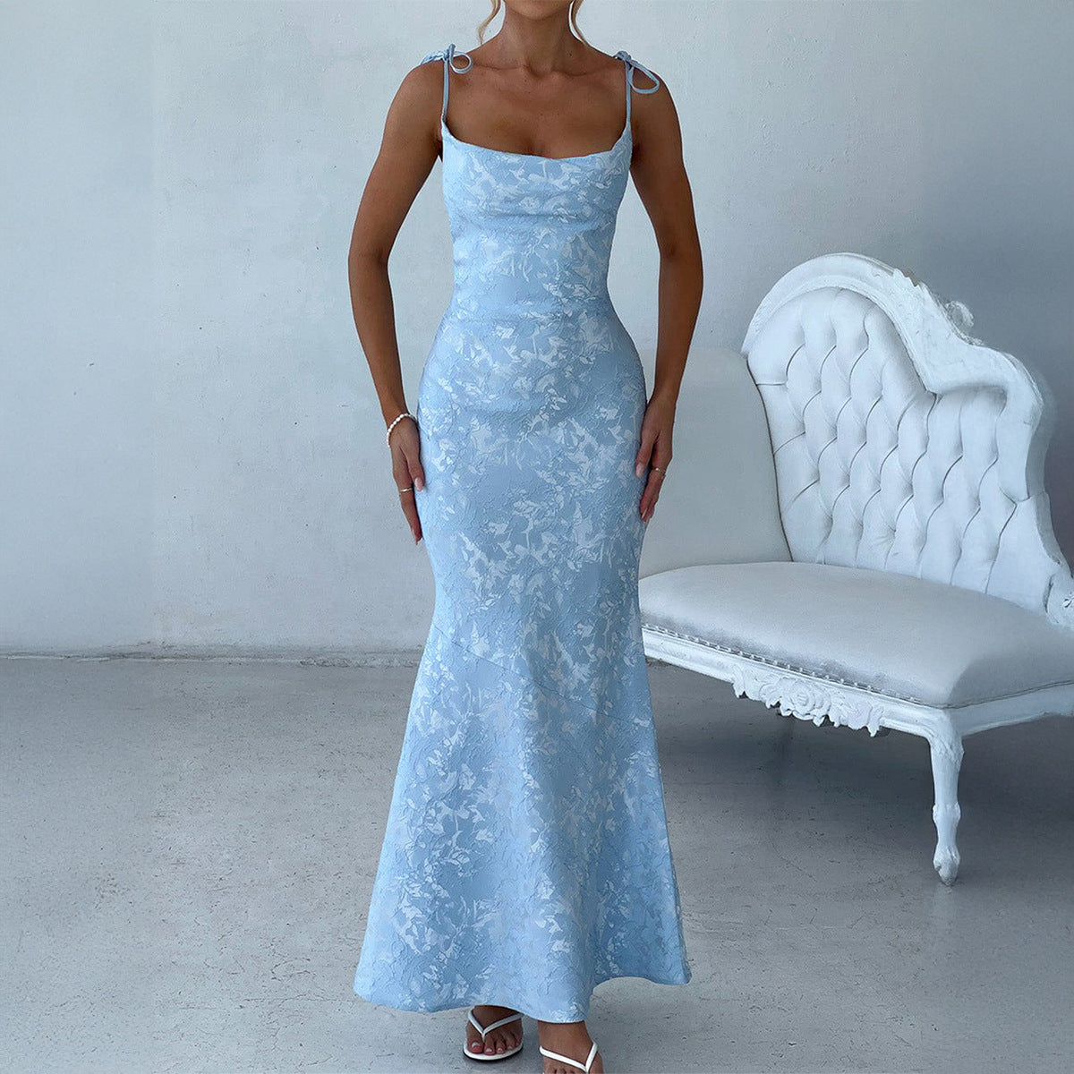 Elegant Evening Dress Hip Spaghetti Straps Dress Women Clothing Summer by Ragazza