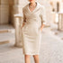 Women Clothing Spring Summer Business Office Solid Color Dress by Ragazza