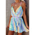 Spring Summer Suspender Pleated Chiffon Dress Home Lace up Sexy V neck Chiffon Dress by Ragazza