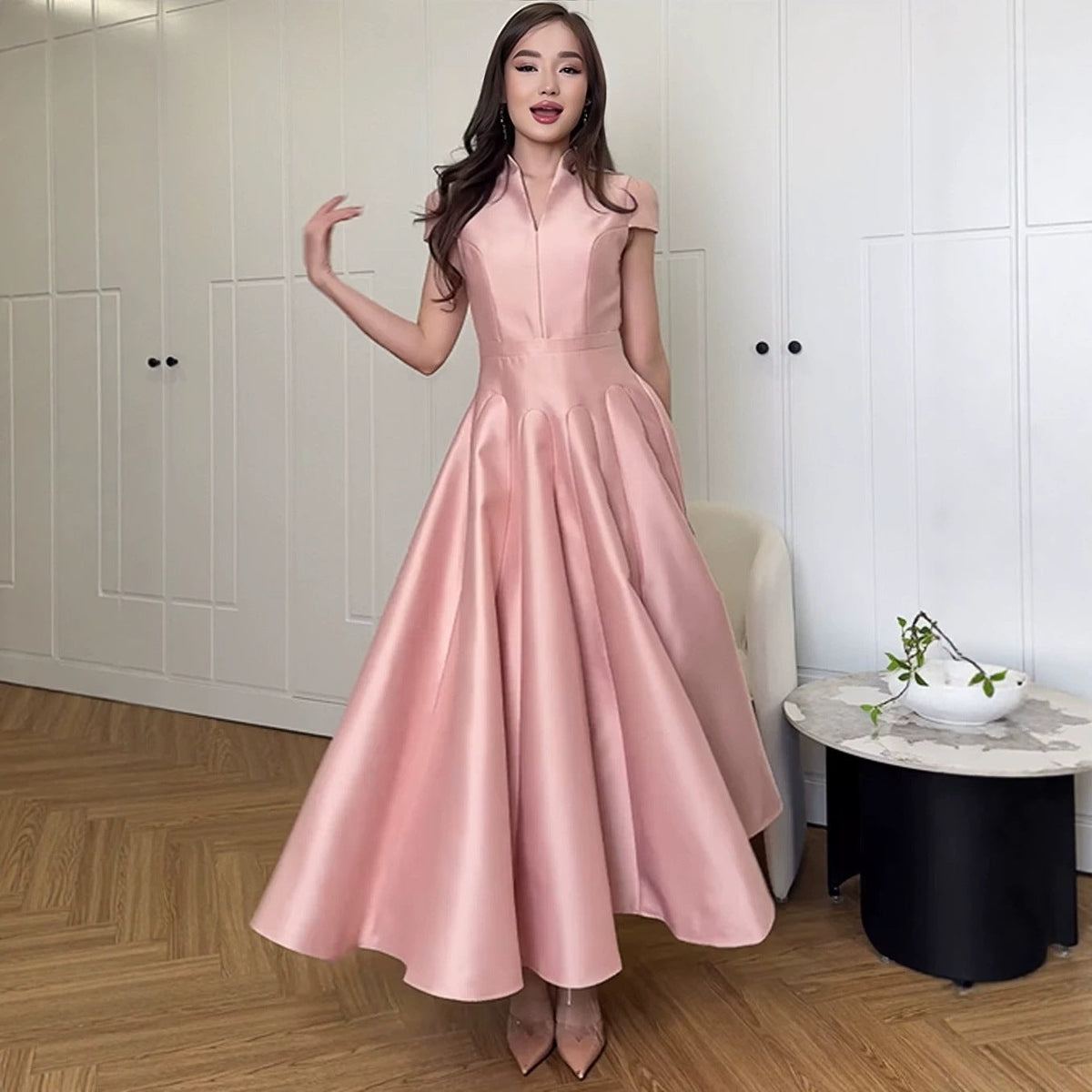 Summer French Elegance Short Sleeved Dress  DestGlow
