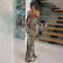 Autumn Winter Women Clothing Halter Lace up Tiger Stripe Pattern Sexy Backless Sheath Dress by Ragazza
