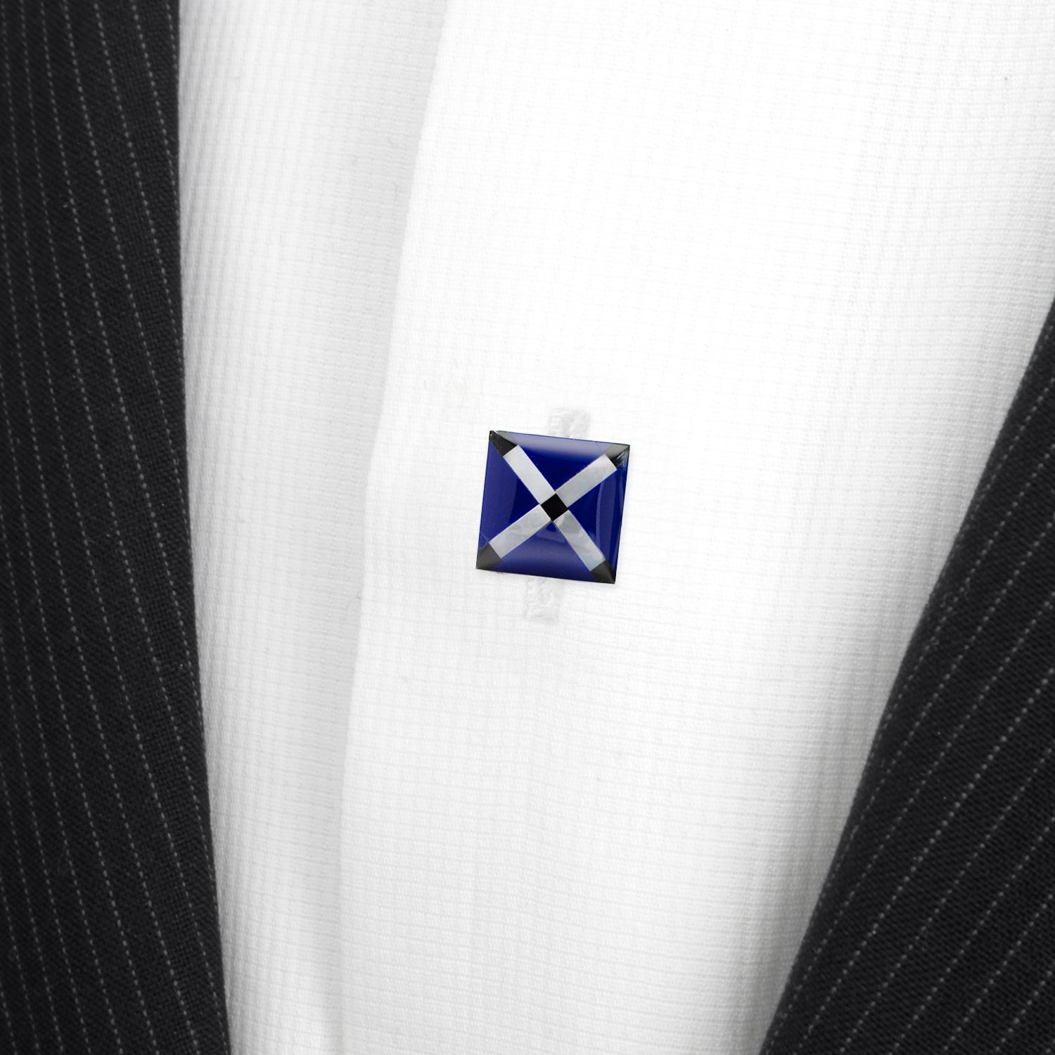 Mother of Pearl Diamond 5-Studs by Cufflinks.com