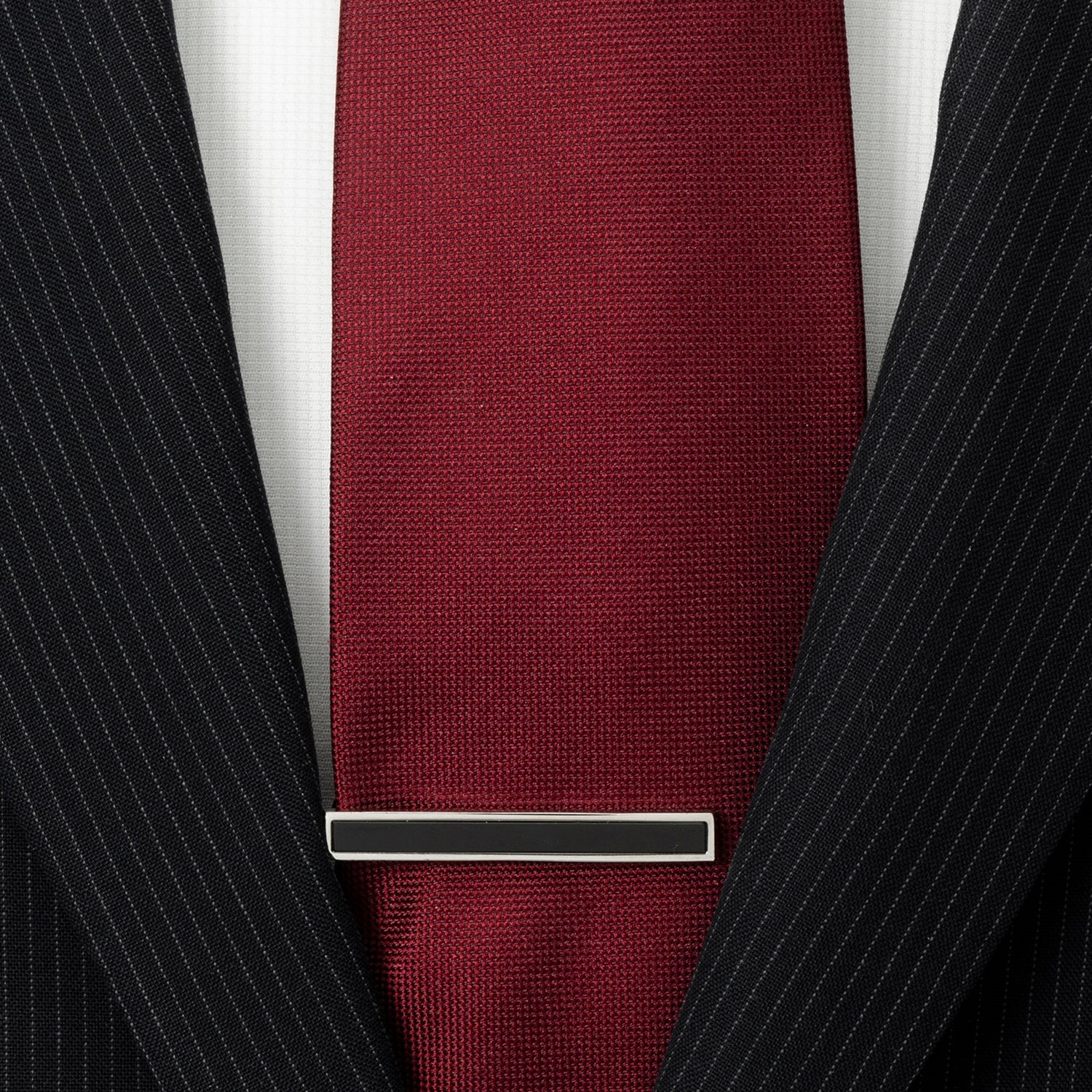 Onyx Inlaid Tie Clip by Cufflinks.com