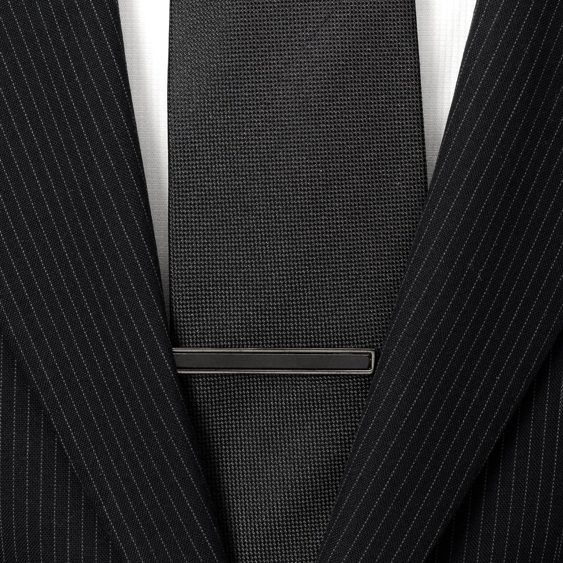Gunmetal and Onyx Inlaid Tie Clip by Cufflinks.com
