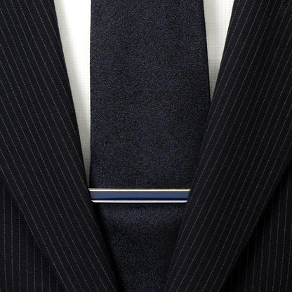 Navy Enamel Inlaid Tie Clip by Cufflinks.com