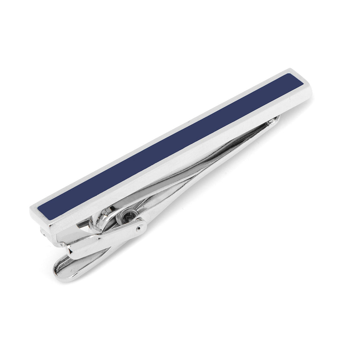 Navy Enamel Inlaid Tie Clip by Cufflinks.com