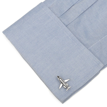Sterling Private Jet Cufflinks by Cufflinks.com