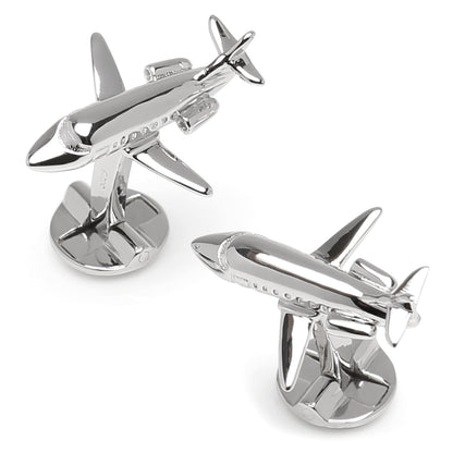 Sterling Private Jet Cufflinks by Cufflinks.com
