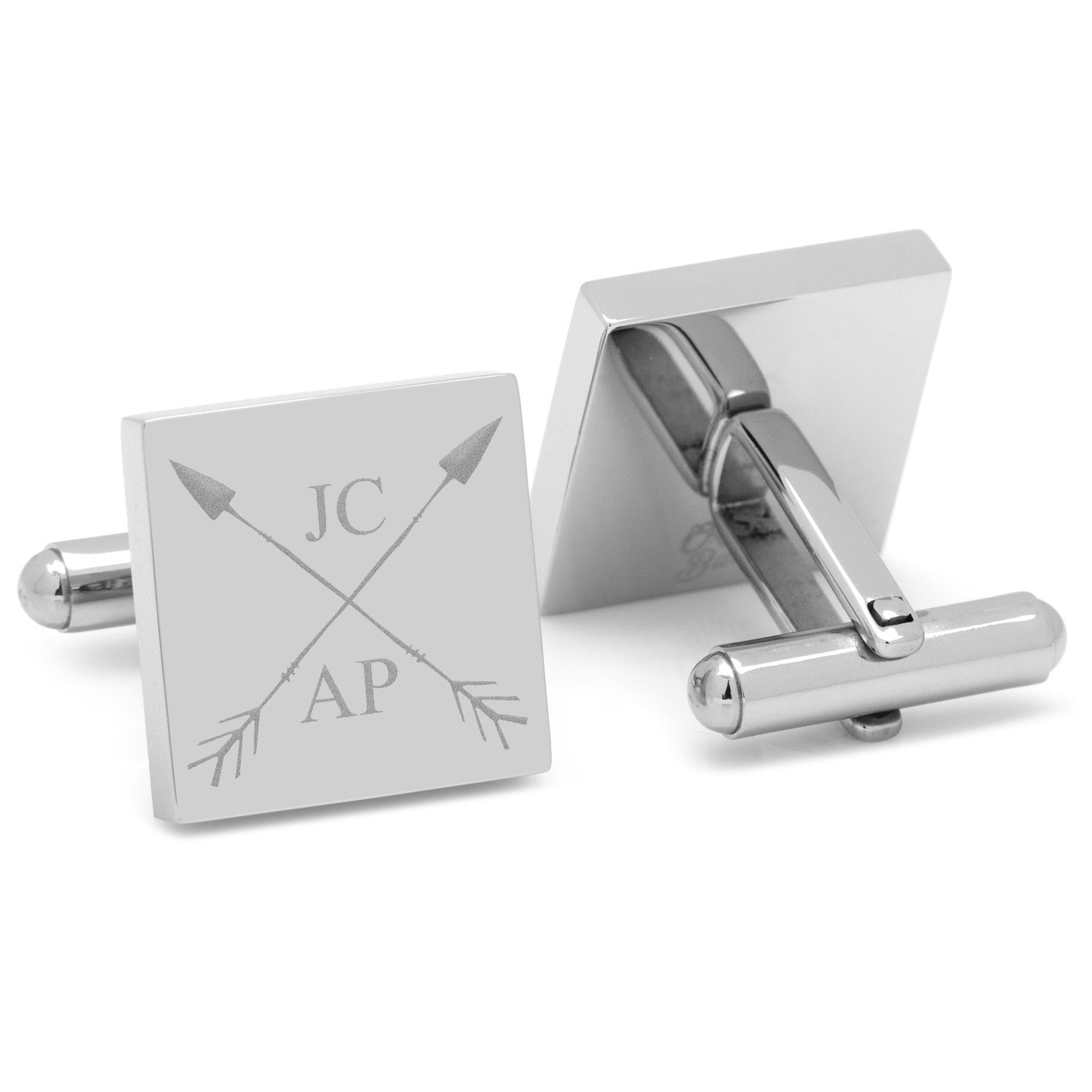 Crossed Arrows Engravable Cufflinks by Cufflinks.com