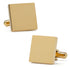 Gold Stainless Engravable Square Cufflinks by Cufflinks.com
